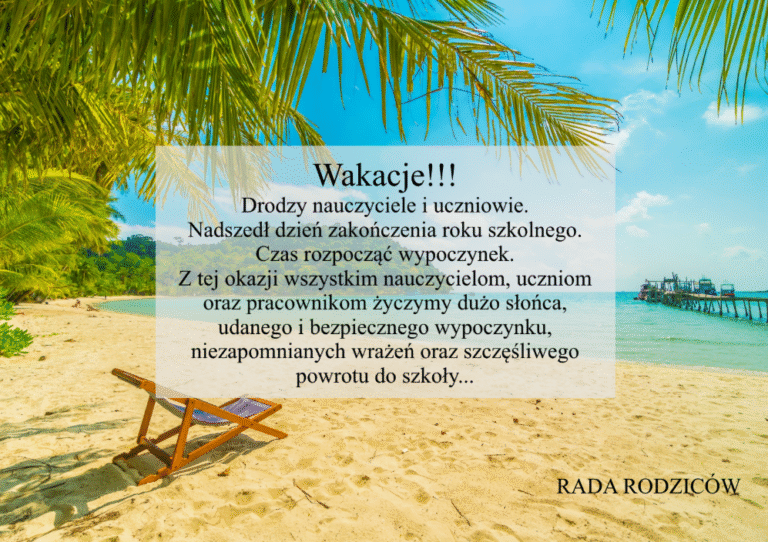 Życzenia od RR na zakończenie roku szkolnego